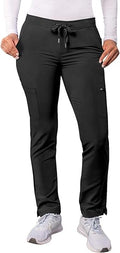 Adar Addition Skinny Leg Cargo Drawstring Scrub Pants - Comfortable