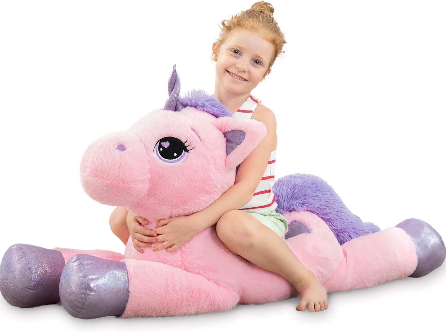 Giant 43 Inch Unicorn Stuffed Animal Plush Pillow for Kids