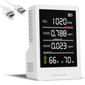 Indoor Air Quality Monitor Professional CO2 Monitor - 5-in-1 Tracker