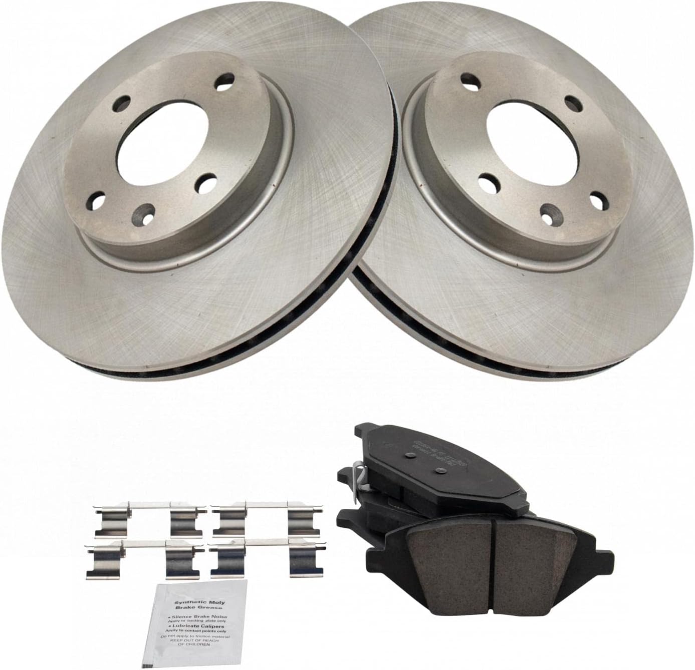 TRQ Front Brake Pad & Rotor Kit for 2016-2018 Chevrolet Spark