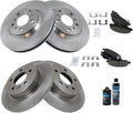 TRQ Front and Rear Brake Pad & Rotor Kit - Direct Fit Performance