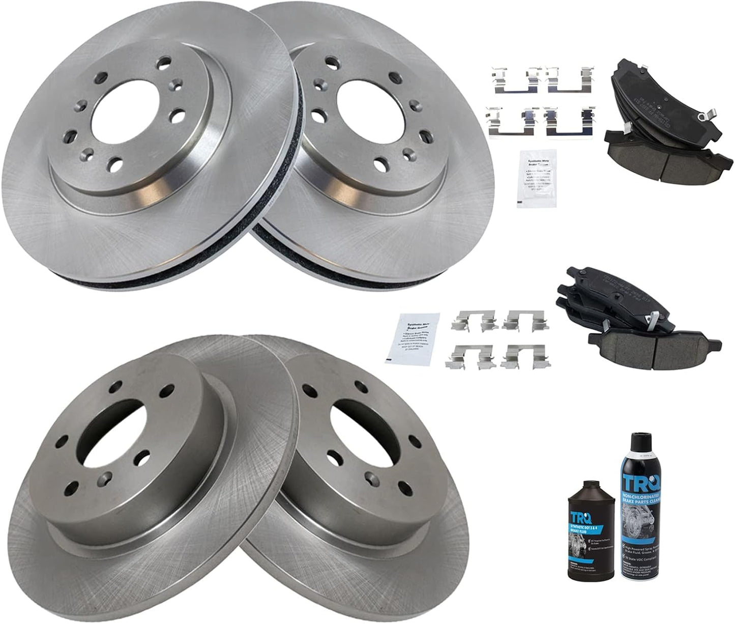 TRQ Brake Pad & Rotor Kit for 2006-2011 Buick Lucerne Vehicles