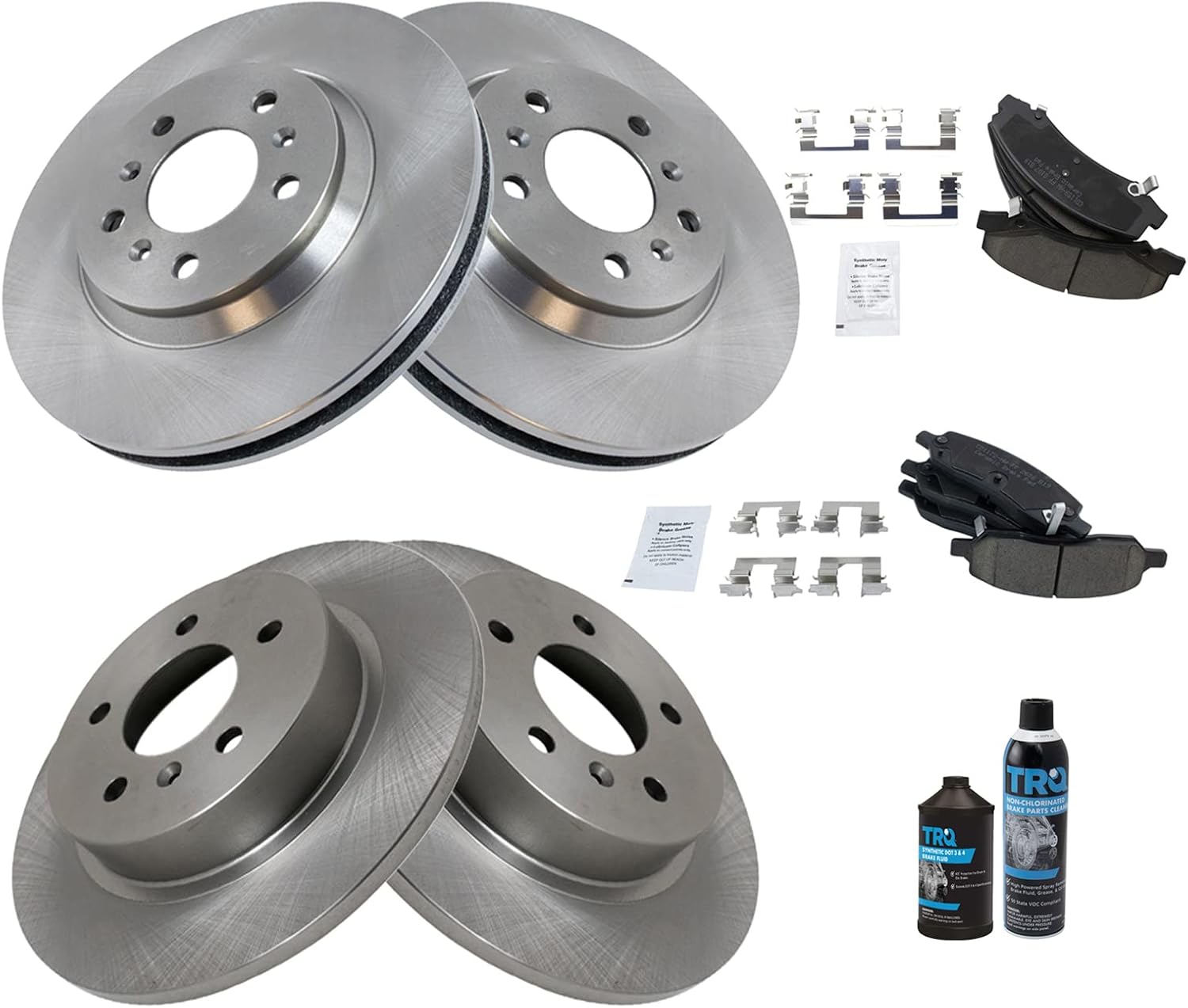 TRQ Brake Pad & Rotor Kit for 2006-2011 Buick Lucerne Vehicles