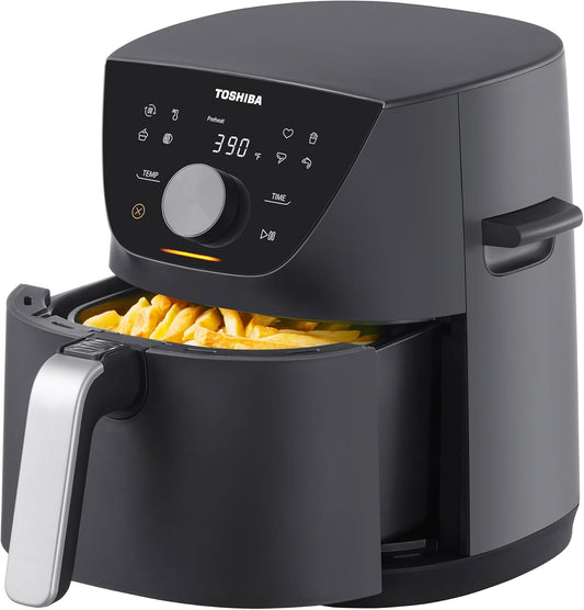 Toshiba 5.5QT Air Fryer: Quick Meals, 8 Menus, 90% Less Oil