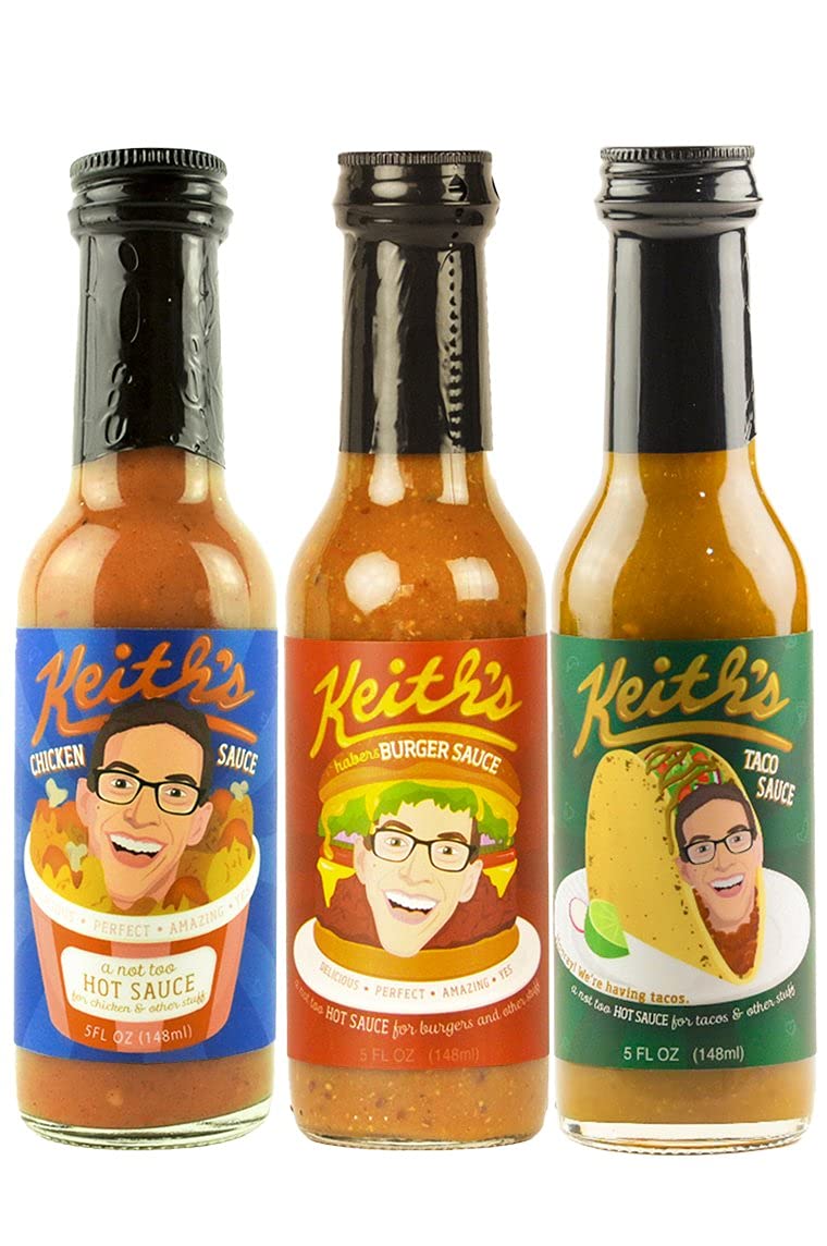 Keith's Hot Sauce Trio: Perfect for Chicken, Burger & Taco Lovers