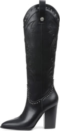 Knee High Cowboy Boots for Women Pointed Toe - Stylish Wide Calf Fit
