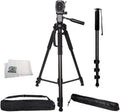 Professional 72in Tripod 3-Way Panhead and 57in Monopod