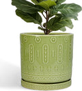 Ceramic Planter 12 in Pot for Indoor Outdoor Plants - Stylish Boho