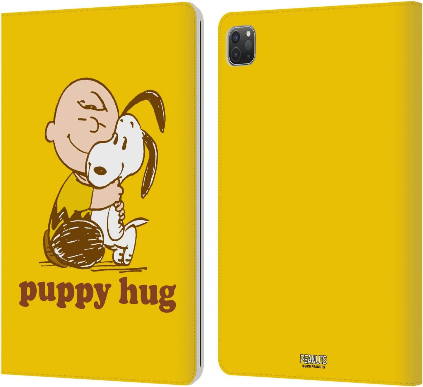 Peanuts Charlie Puppy Hug Snoopy Leather Wallet Case for iPad Pro