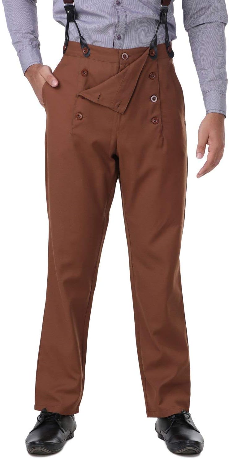 Steampunk Victorian Cosplay Costume Architect Men's Pants Trousers