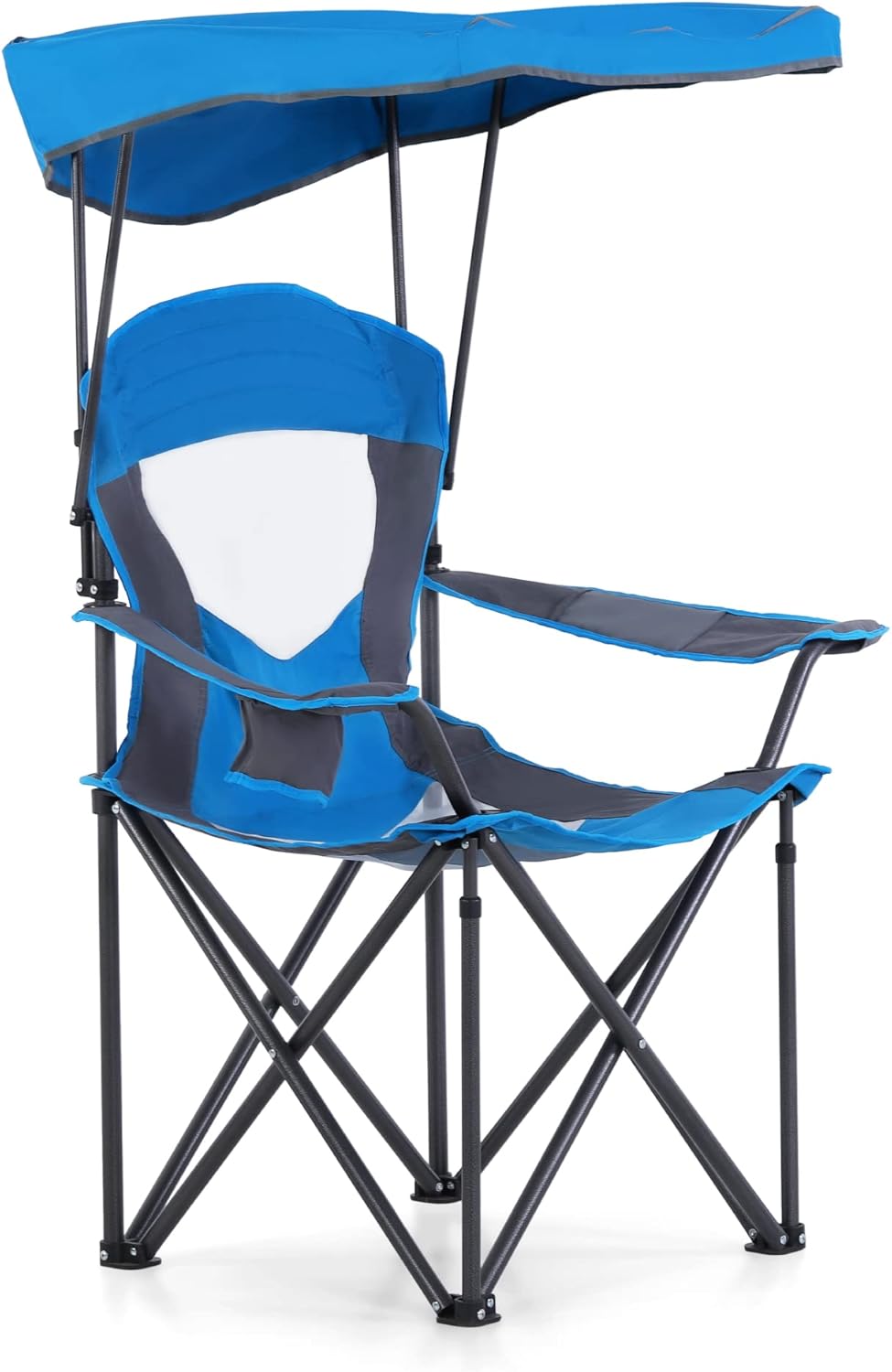 LET'S CAMP Folding Camping Chair with Shade Canopy for Outdoors