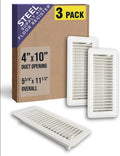 Floor Register 4x10 3 Pack - Heavy Duty Walkable Vent Covers
