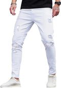 HUNGSON Skinny Jeans for Men Stretch Slim Fit Ripped Distressed very