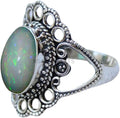 Solid 925 Sterling Silver Black Onyx Ring for Women (Style CPG6)