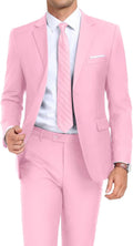 Mens 2 Piece Suit Set Slim Fit 2 Button Tuxedo for Men - Includes Tie