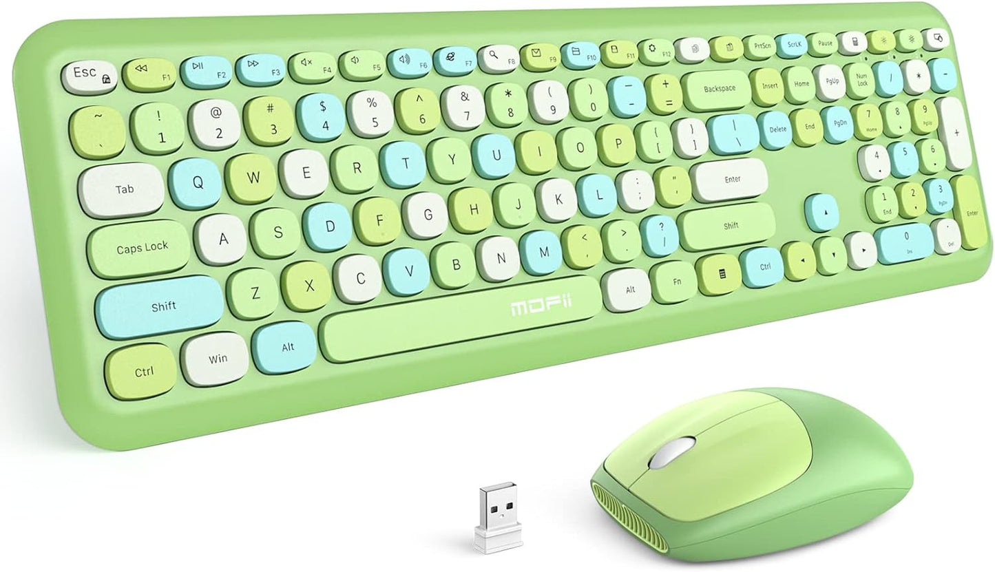MOFII Silent Wireless Keyboard & Mouse: Compact & Cute
