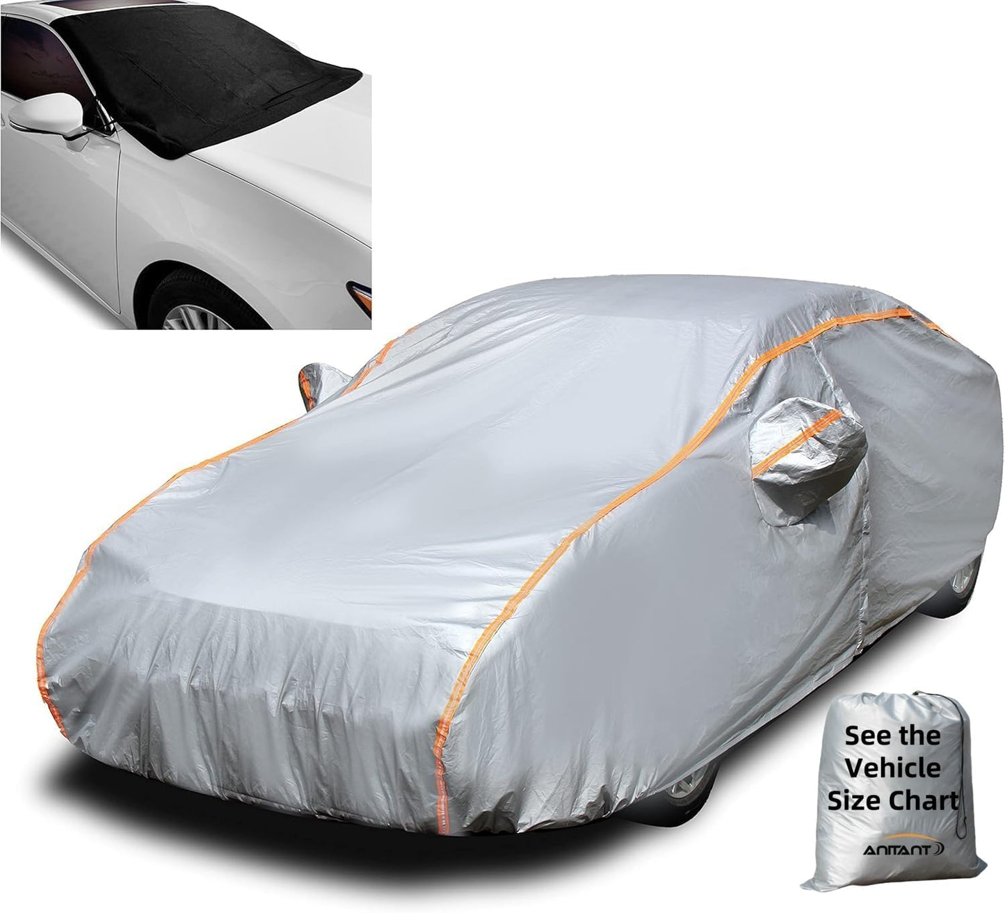 Ultimate 9-Layer Waterproof Car Snow Cover | All-Weather Protection for Camaro, Mustang, Accord | Gift Windshield Cover Included!