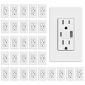 ELEGRP Charger Wall Outlet With USB A & C Ports - Fast In-Wall