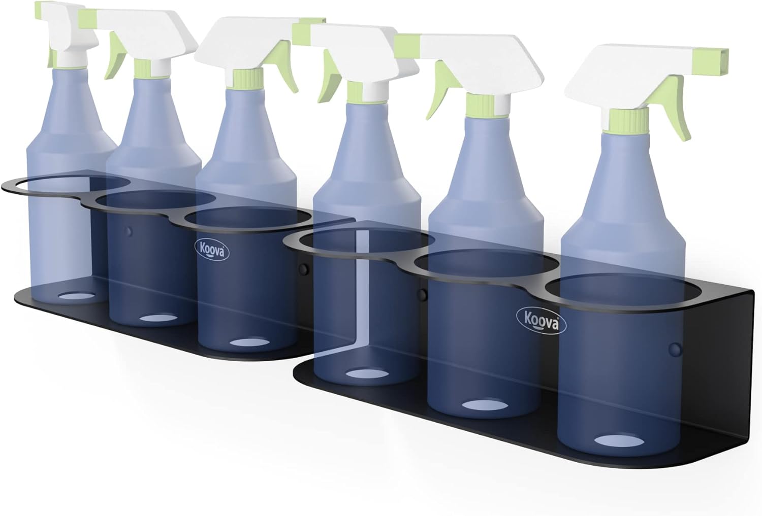 Koova 6 All-Purpose Spray Bottle Holder for Home and Garage