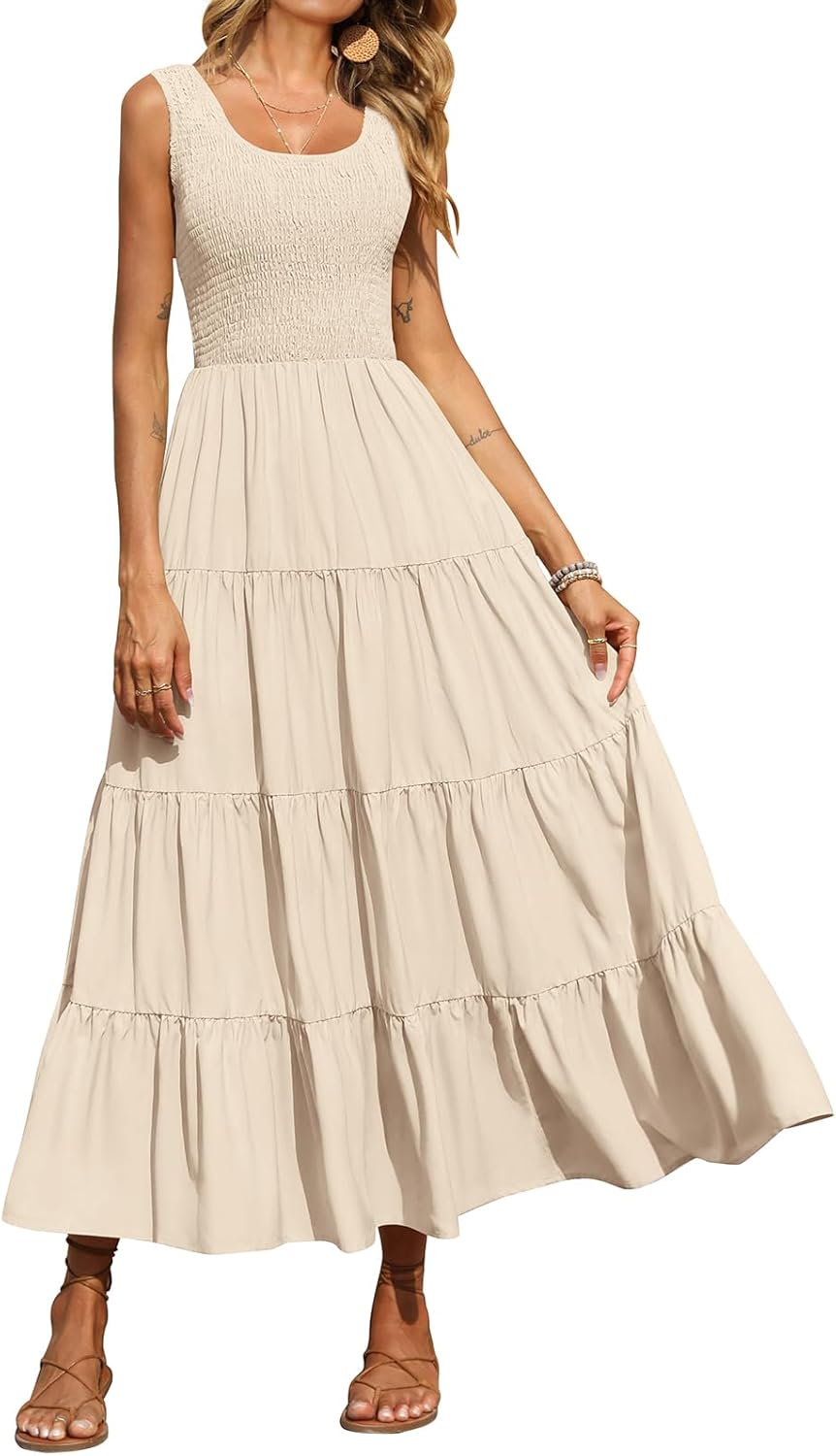 PRETTYGARDEN Women's Casual Loose Maxi Sundress for Summer