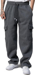 Pro Club Men's Heavyweight Fleece Cargo Pants for Winter Comfort
