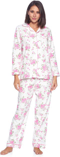 Casual Nights Women's Flannel Long Sleeve PJ's - Cozy Paisley Sleep