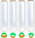 4-Pack Clear Stretch Wrap 18in x 1000 ft 80 Gauge - Durable Pallet