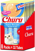 INABA Churu Lickable Puree Cat Treats - Tuna 32 Tubes