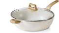 CAROTE 12.5Inch Nonstick Deep Frying Pan with Lid for Cooking