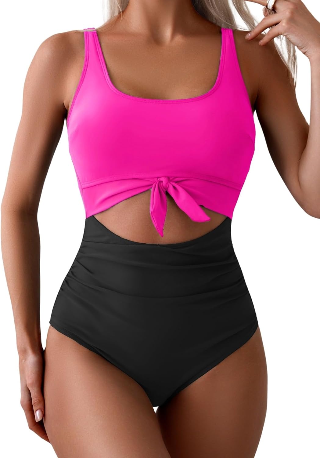 Eomenie Women's One Piece Swimsuit with Tummy Control Design