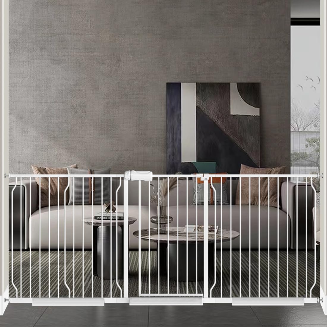 Baby Gate for Doorways Stairs Hallway 85.8-90.5 Inch Wide