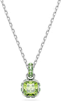Swarovski Birthstone Stud Earring Collection - Square-Cut Peridot