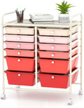 12-Drawer Rolling Storage Cart - Compact Organizer for Home & Office