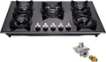 30 Inch Gas Cooktop Built-in Tempered Glass 5 Burners - Versatile Home