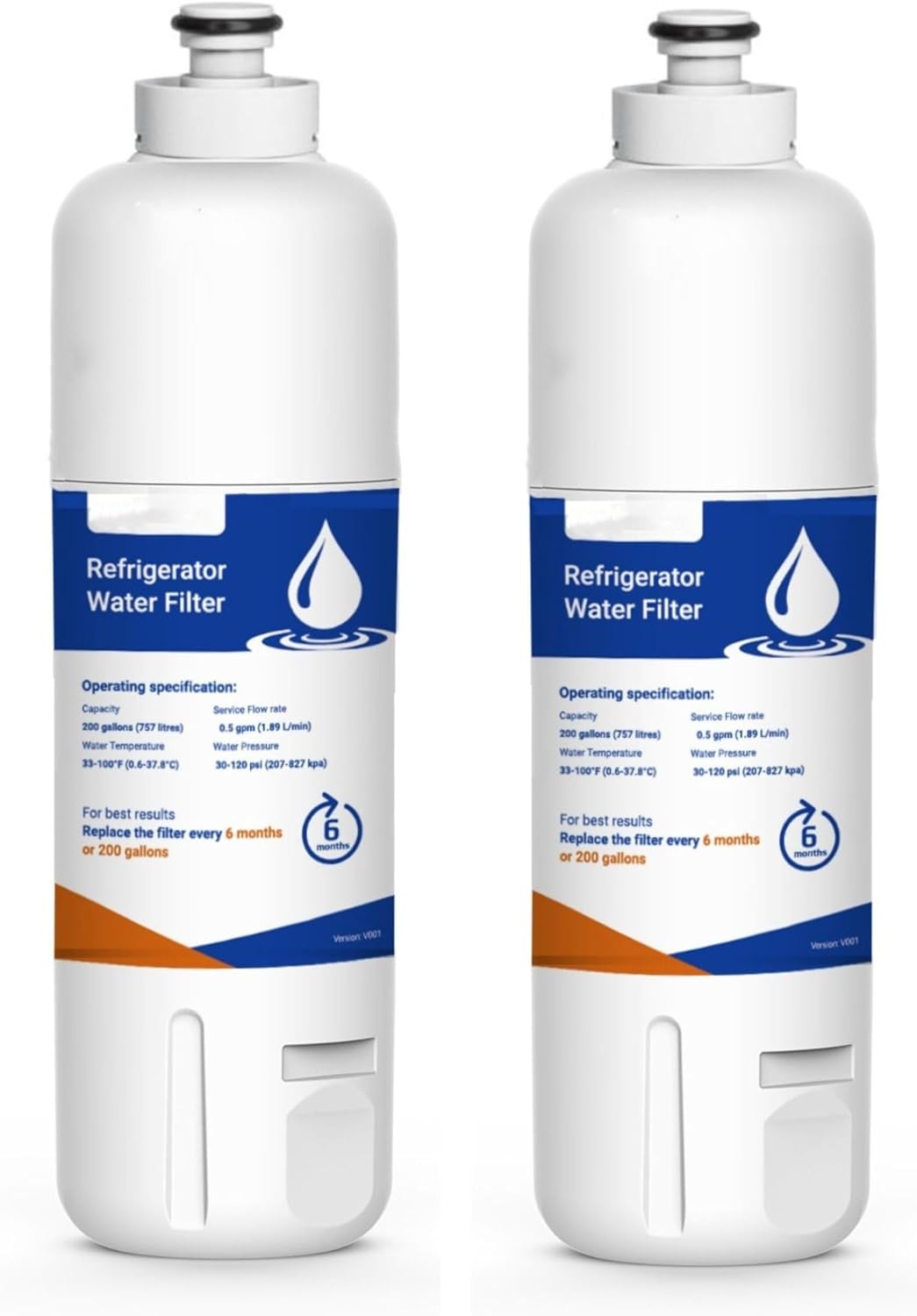 Compatible EDR2RXD1 Water and Ice Filter 2 Pack for Kenmore