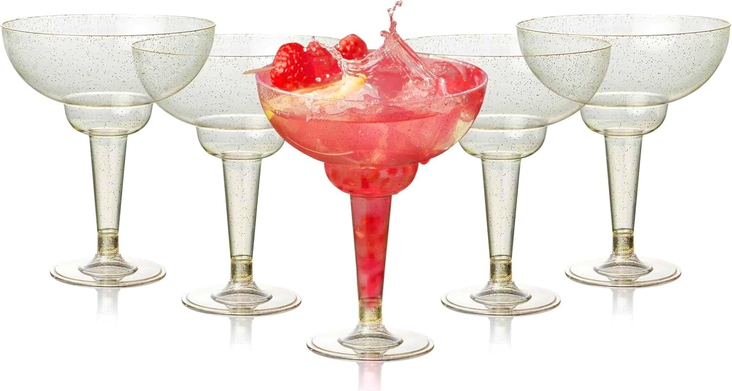 MATANA 48 Plastic Margarita Glasses for Parties & Events