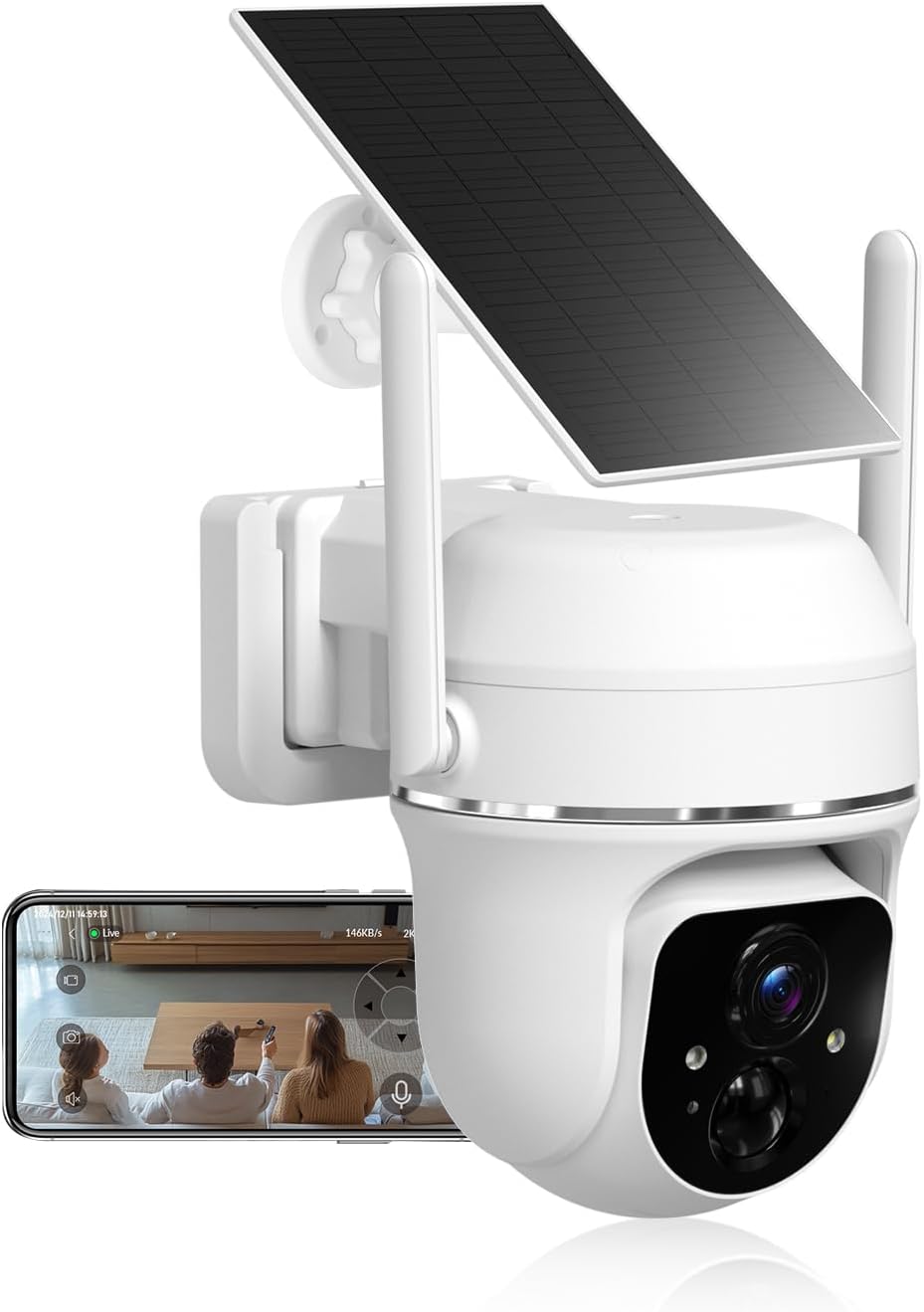 Vicohome 2K Solar Wireless WiFi Security Camera with 355 PTZ