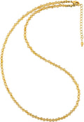 Citrine Micro Faceted Round 3-3.5 mm Beads Dainty Choker Necklace