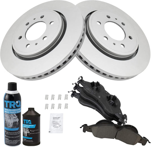 TRQ Front Brake Pad & Rotor Kit for 2007-2009 Ford Expedition