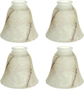 Replacement Alabaster Glass Shade 2-1/8 in Fitter 4 Pack - Easy Update