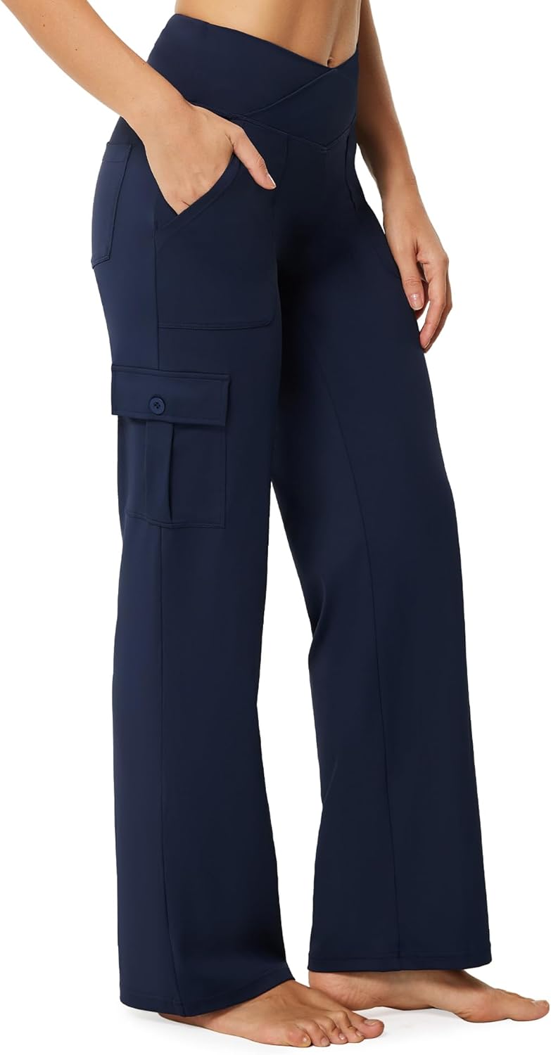 Wide Leg Yoga Pants for Women with Pockets and Comfort