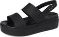 Crocs Women's Brooklyn Low Wedge Sandals - Lightweight Comfort