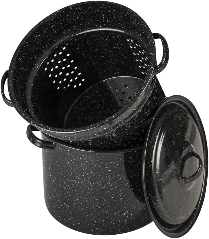 Granite Ware 7.5 Qt Multiuse Pasta Pot Set for Seafood and Soups