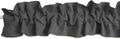 Solid Poplin Sleeve Topper Window Valance - Charcoal 144in x 9in