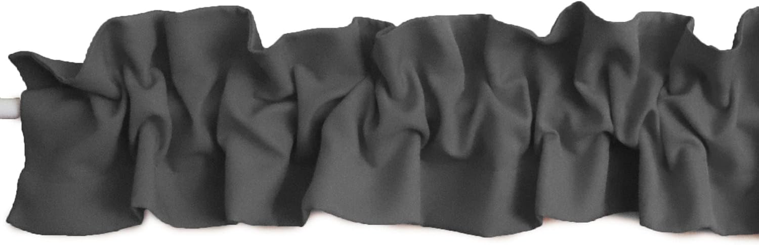 Solid Poplin Sleeve Topper Window Valance for Home Decor