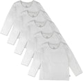 HonestBaby 5-Pack Long Sleeve T Shirts 100% Organic Cotton - Soft made