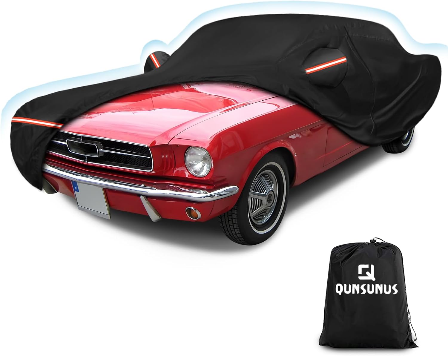QUNSUNUS 6 Layer Car Cover for Ford Mustang 1964-1968 All Weather
