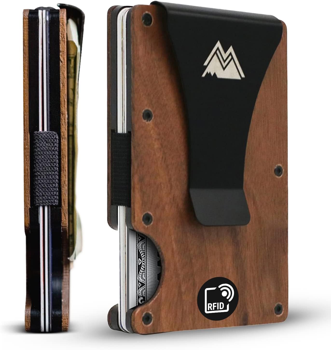 Mountain Voyage Co Minimalist Wallet for Men - Slim RFID Design