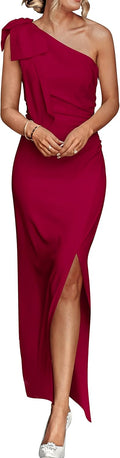 PRETTYGARDEN One Shoulder Long Formal Dress - Flattering Fit