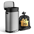 13 Gallon Stainless Steel Trash Can with Soft-Close Lid - Fingerprint